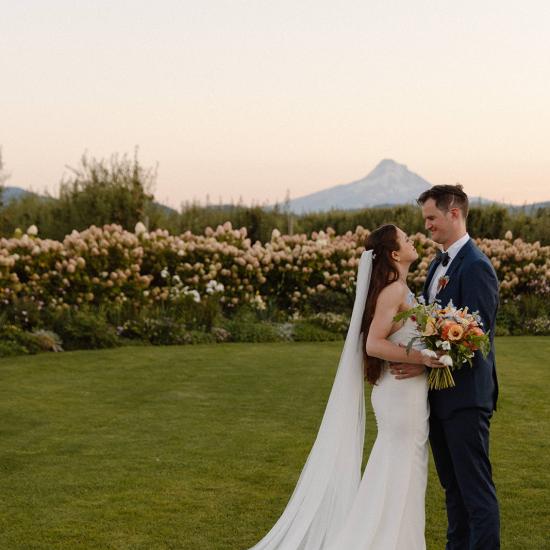 zoe and ross at sunset