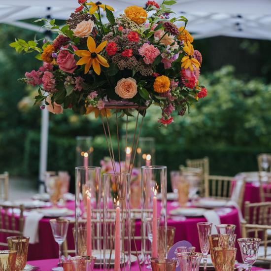 elevated arrangement table design